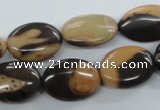CSN06 15.5 inches 13*18mm oval new snake skin jasper beads
