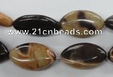 CSN09 15.5 inches 12*20mm marquise new snake skin jasper beads