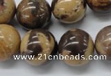 CSN17 15.5 inches 18mm round new snake skin jasper beads
