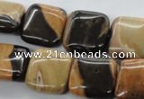 CSN25 15.5 inches 18*18mm square new snake skin jasper beads