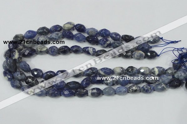 CSO101 15.5 inches 10*14mm faceted nugget sodalite gemstone beads