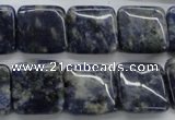 CSO235 15.5 inches 16*16mm square sodalite gemstone beads