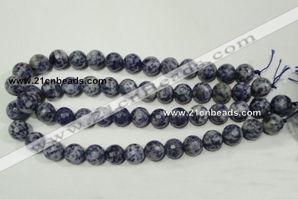 CSO306 15.5 inches 16mm faceted round Brazilian sodalite beads