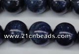 CSO407 15.5 inches 18mm round dyed sodalite gemstone beads