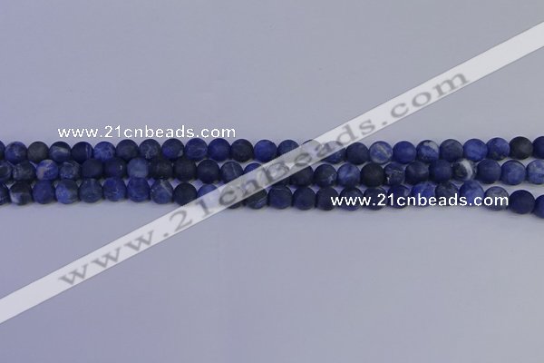CSO541 15.5 inches 6mm round matte sodalite beads wholesale