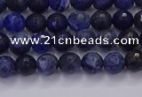 CSO600 15.5 inches 4mm faceted round sodalite gemstone beads