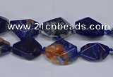 CSO640 15.5 inches 10*12mm - 12*16mm freeform orange sodalite beads