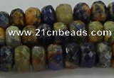 CSO762 15.5 inches 5*8mm faceted rondelle orange sodalite beads