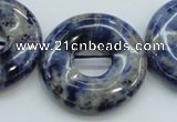CSO82 15.5 inches 30mm donut sodalite gemstone beads wholesale