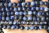 CSO847 15 inches 8mm faceted round sodalite beads wholesale