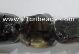 CSQ268 15.5 inches 16*20mm faceted nuggets smoky quartz beads