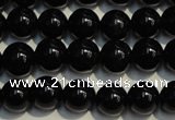 CSQ402 15.5 inches 8mm round black morion smoky quartz beads