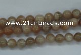 CSS241 15.5 inches 6mm round natural sunstone beads