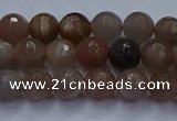 CSS641 15.5 inches 6mm faceted round sunstone gemstone beads