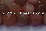 CSS674 15.5 inches 12mm faceted round sunstone gemstone beads wholesale