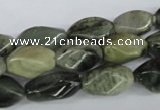CSW114 15.5 inches 8*16mm twisted rice seaweed quartz beads wholesale