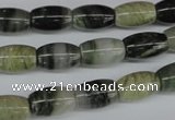 CSW116 15.5 inches 8*12mm drum seaweed quartz beads wholesale