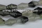 CSW118 15.5 inches 8*14mm rice seaweed quartz beads wholesale