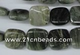 CSW124 15.5 inches 12*12mm square seaweed quartz beads wholesale