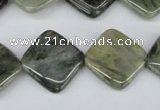 CSW134 15.5 inches 16*16mm diamond seaweed quartz beads wholesale