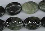 CSW154 15.5 inches 15*20mm oval seaweed quartz beads wholesale