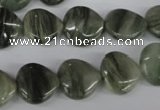 CSW168 15.5 inches 13*13mm heart seaweed quartz beads wholesale