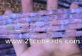 CTB252 15.5 inches 7*8mm - 7*11mm tube natural morganite beads