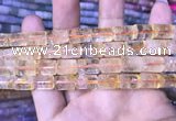 CTB255 15.5 inches 10*14mm tube natural citrine gemstone beads