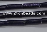 CTB329 15.5 inches 4*13mm tube blue goldstone beads wholesale