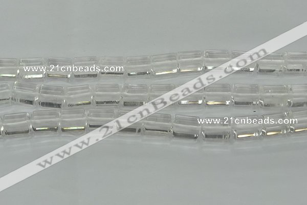 CTB500 15.5 inches 10*13mm triangle white crystal beads wholesale