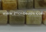 CTB543 15.5 inches 10*13mm triangle chrysanthemum agate beads
