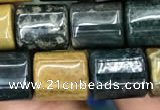 CTB608 15.5 inches 10*12mm tube ocean agate gemstone beads