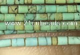 CTB802 15.5 inches 1mm tube turquoise beads wholesale