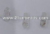 CTD1137 Top drilled 6*15mm - 8*20mm nuggets white crystal beads