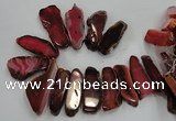 CTD1519 Top drilled 20*40mm - 25*65mm freeform agate slab beads
