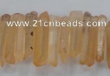 CTD1630 Top drilled 5*20mm - 8*30mm sticks red quartz beads