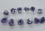 CTD1682 Top drilled 15*25mm - 30*35mm nuggets druzy agate beads