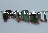 CTD1747 Top drilled 25*35mm - 35*50mm freeform agate slab beads