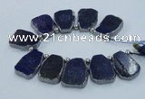 CTD1770 Top drilled 18*28mm - 22*35mm freeform lapis lazuli slab beads