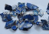 CTD1779 Top drilled 25*30mm - 40*50mm freeform sediment jasper beads