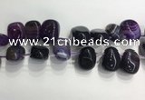 CTD2122 Top drilled 15*25mm - 18*25mm freeform agate beads