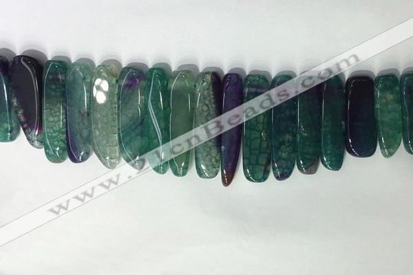 CTD2174 Top drilled 8*20mm - 10*40mm sticks agate gemstone beads