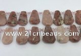 CTD2349 Top drilled 16*18mm - 20*30mm faceted freeform gemstone beads