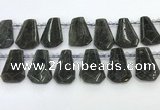 CTD2353 Top drilled 16*18mm - 20*30mm faceted freeform labradorite beads