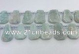 CTD2366 Top drilled 16*18mm - 20*30mm faceted freeform amazonite beads