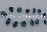 CTD2504 Top drilled 15*20mm - 25*35mm freeform druzy agate beads