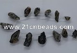 CTD2506 Top drilled 15*20mm - 25*35mm freeform druzy agate beads