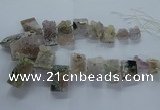 CTD2575 Top drilled 15*22mm - 25*45mm freeform druzy amethyst beads