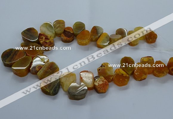 CTD2601 Top drilled 13*18mm - 23*33mm freeform agate beads