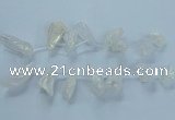 CTD2620 Top drilled 10*25mm - 20*45mm nuggets plated druzy quartz beads